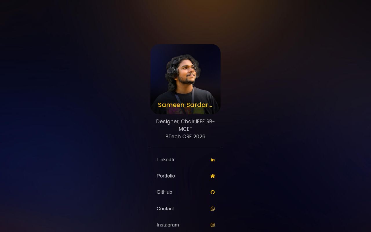 Sameen Rattar Sameen's Carrd